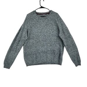 Slate & Stone Crewneck Sweater XL Mens Gray Lambswool Marled Knit Pullover Cabin